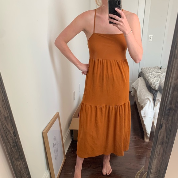 Orange Midi Dress - Picture 4 of 4